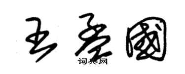 朱锡荣王孟国草书个性签名怎么写