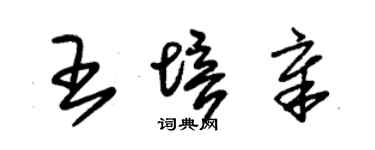 朱锡荣王培章草书个性签名怎么写