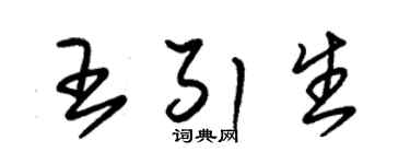 朱锡荣王引生草书个性签名怎么写