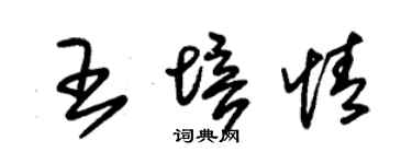 朱锡荣王培情草书个性签名怎么写