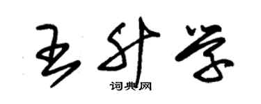 朱锡荣王升学草书个性签名怎么写