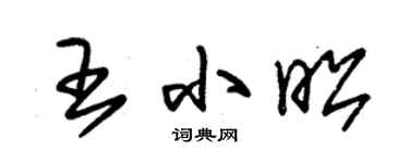 朱锡荣王小昭草书个性签名怎么写