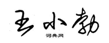 朱锡荣王小勃草书个性签名怎么写