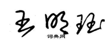 朱锡荣王明珏草书个性签名怎么写