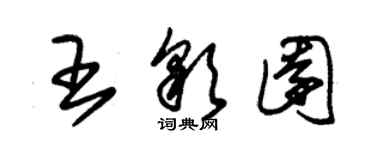 朱锡荣王彩园草书个性签名怎么写