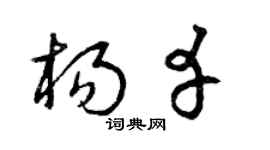 曾庆福杨幸草书个性签名怎么写