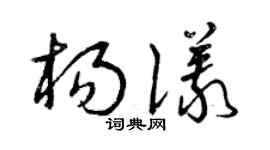 曾庆福杨仪草书个性签名怎么写