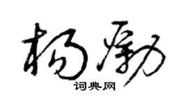 曾庆福杨励草书个性签名怎么写