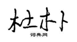 曾庆福杜朴草书个性签名怎么写