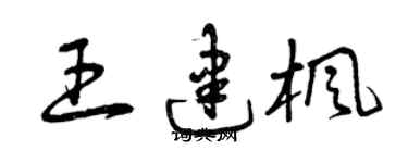 曾庆福王建枫草书个性签名怎么写