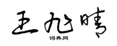 曾庆福王旭晴草书个性签名怎么写