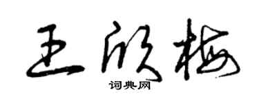 曾庆福王欣梅草书个性签名怎么写