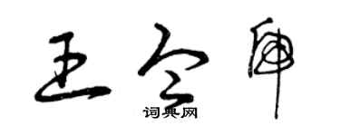 曾庆福王令虎草书个性签名怎么写