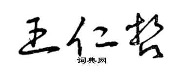 曾庆福王仁哲草书个性签名怎么写