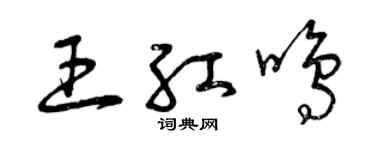 曾庆福王红鸣草书个性签名怎么写