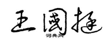 曾庆福王国挺草书个性签名怎么写