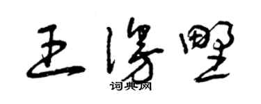 曾庆福王漫野草书个性签名怎么写