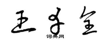 曾庆福王幸全草书个性签名怎么写