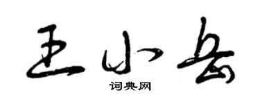 曾庆福王小岳草书个性签名怎么写