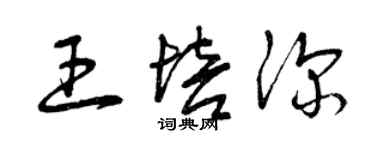 曾庆福王培深草书个性签名怎么写