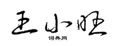 曾庆福王小旺草书个性签名怎么写