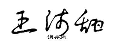 曾庆福王沛甜草书个性签名怎么写