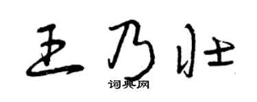 曾庆福王乃壮草书个性签名怎么写