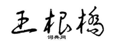 曾庆福王根桥草书个性签名怎么写