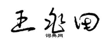 曾庆福王兆田草书个性签名怎么写