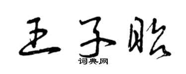 曾庆福王子昭草书个性签名怎么写