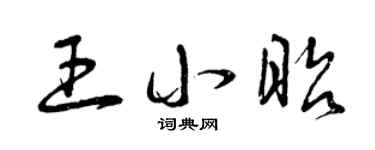 曾庆福王小昭草书个性签名怎么写