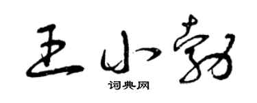 曾庆福王小勃草书个性签名怎么写