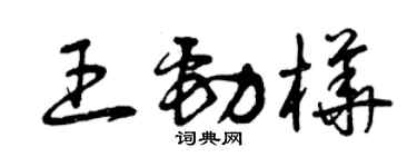 曾庆福王劲桦草书个性签名怎么写