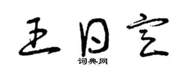 曾庆福王日定草书个性签名怎么写