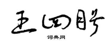 曾庆福王四盼草书个性签名怎么写