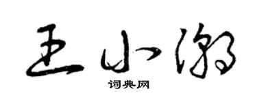 曾庆福王小潮草书个性签名怎么写