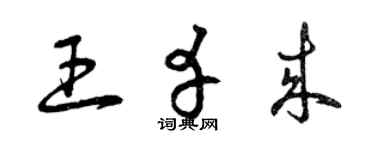 曾庆福王幸来草书个性签名怎么写