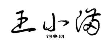 曾庆福王小满草书个性签名怎么写