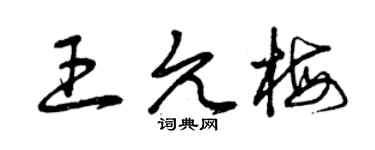 曾庆福王允梅草书个性签名怎么写