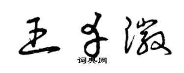 曾庆福王幸徽草书个性签名怎么写