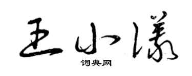 曾庆福王小仪草书个性签名怎么写