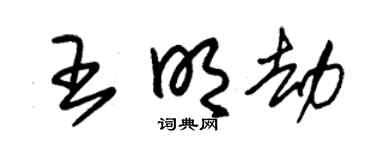 朱锡荣王明劫草书个性签名怎么写