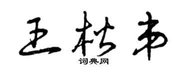 曾庆福王楷弟草书个性签名怎么写