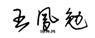 朱锡荣王凤勉草书个性签名怎么写