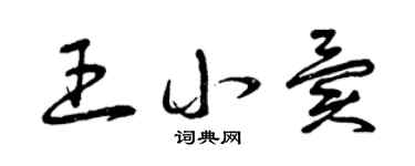 曾庆福王小异草书个性签名怎么写