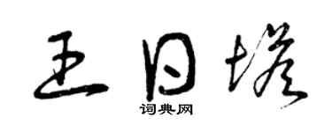 曾庆福王日塔草书个性签名怎么写