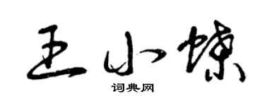 曾庆福王小蝶草书个性签名怎么写