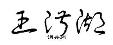 曾庆福王淑湖草书个性签名怎么写