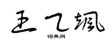 曾庆福王乙飒草书个性签名怎么写