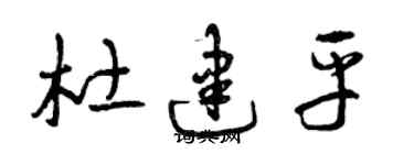 曾庆福杜建平草书个性签名怎么写